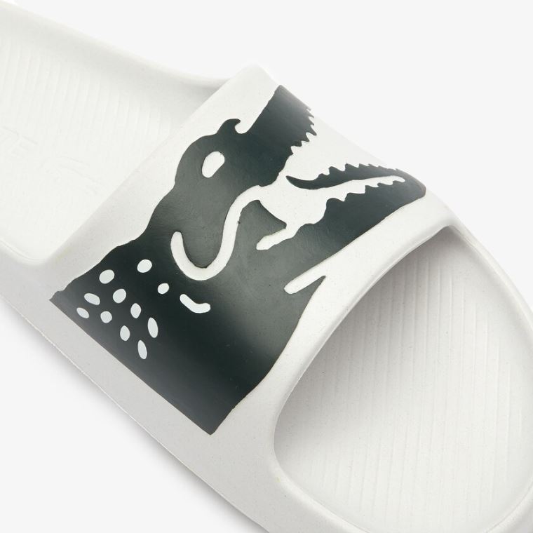 Lacoste x Ricky Regal Syntetická Crocodile Slides Bílé Zelene | NdOwynSv